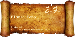 Eisele Fanni névjegykártya