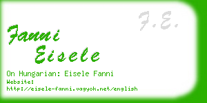 fanni eisele business card